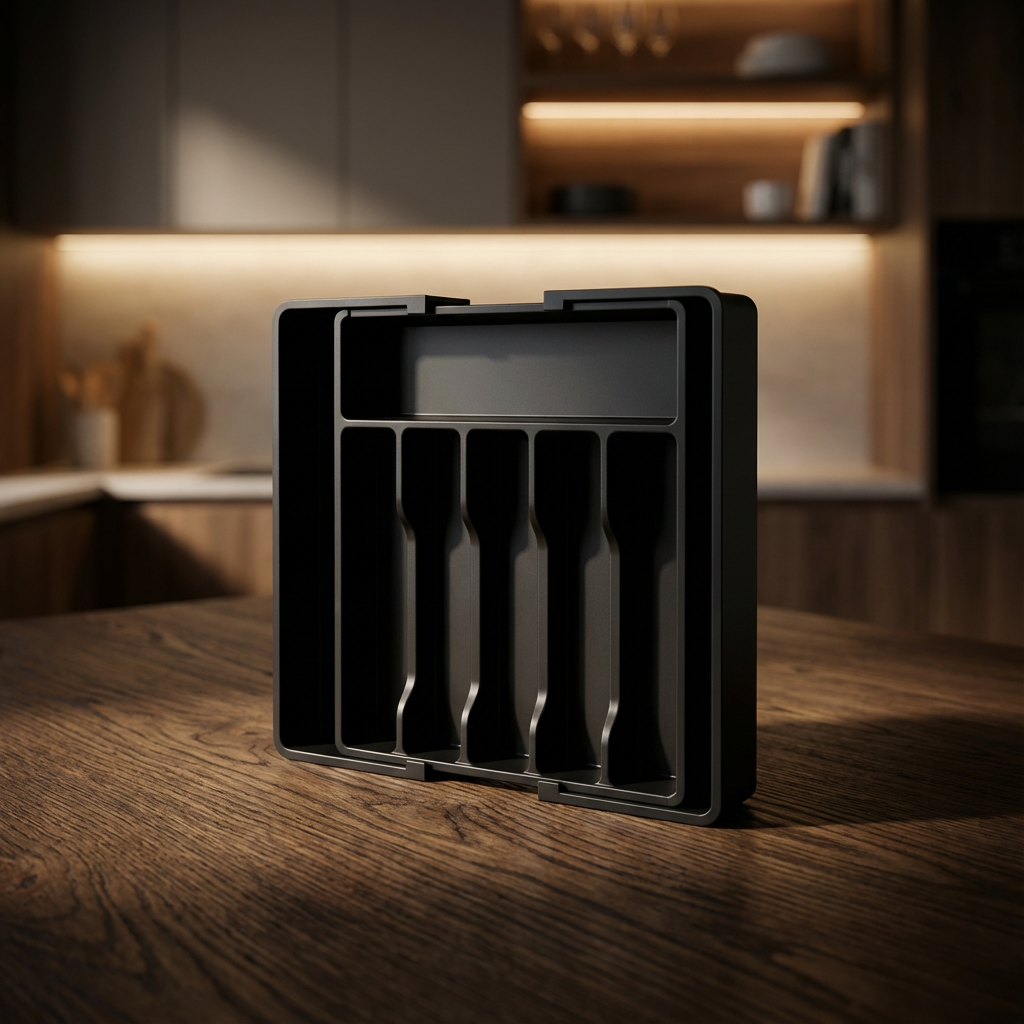 Range couvert pour tiroir noir ambiance