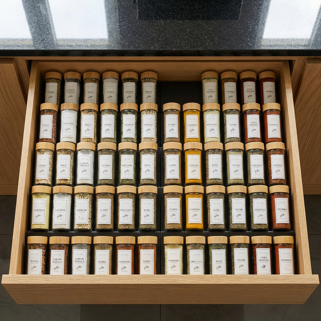 Range épice pour tiroir noir