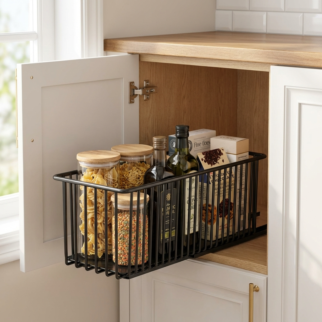 Rangement coulissant cuisine dans placard