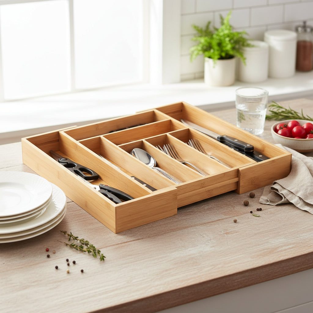 Rangement couvert en bois sur plan