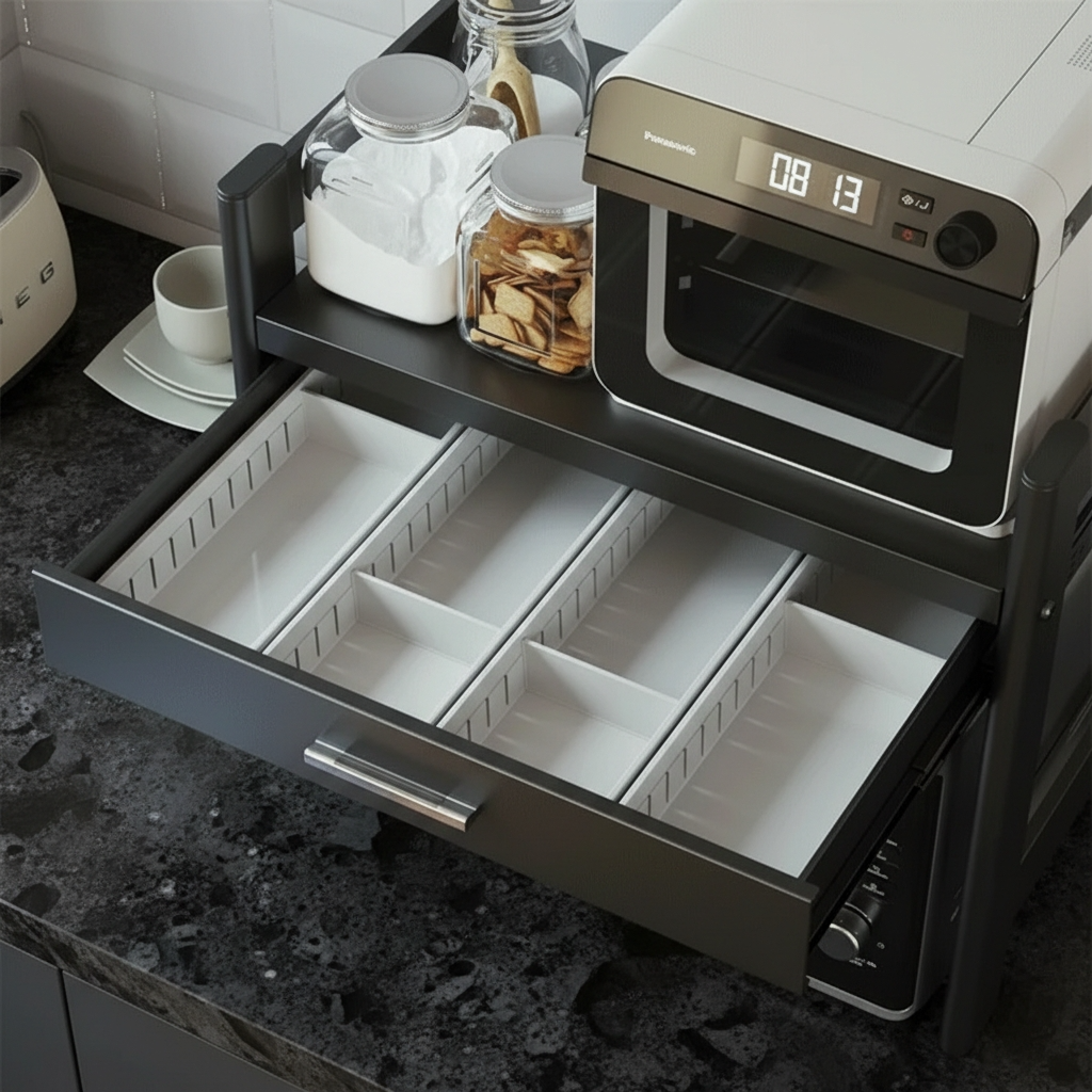 Rangement cuisine plan de travail