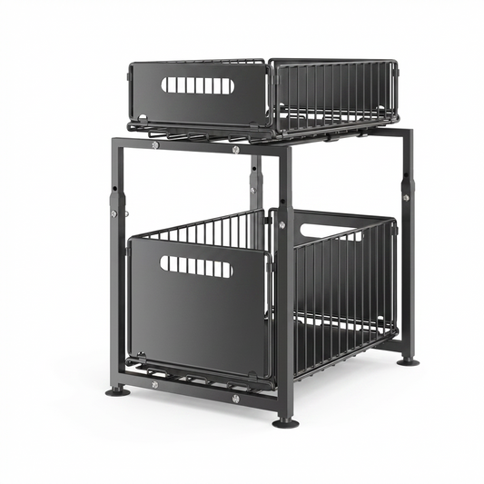 Rangement meuble cuisine panier coulissant