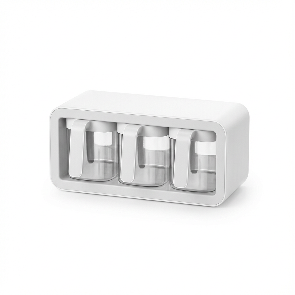 Rangement épice cuisine 3 compartiments