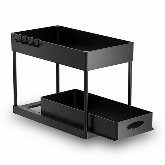 Rangement sous évier à deux niveaux