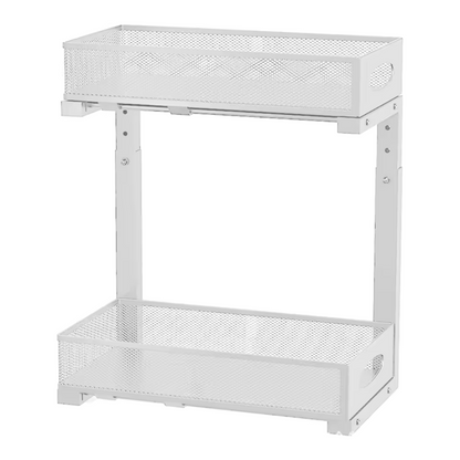 Rangement sous évier tiroir blanc