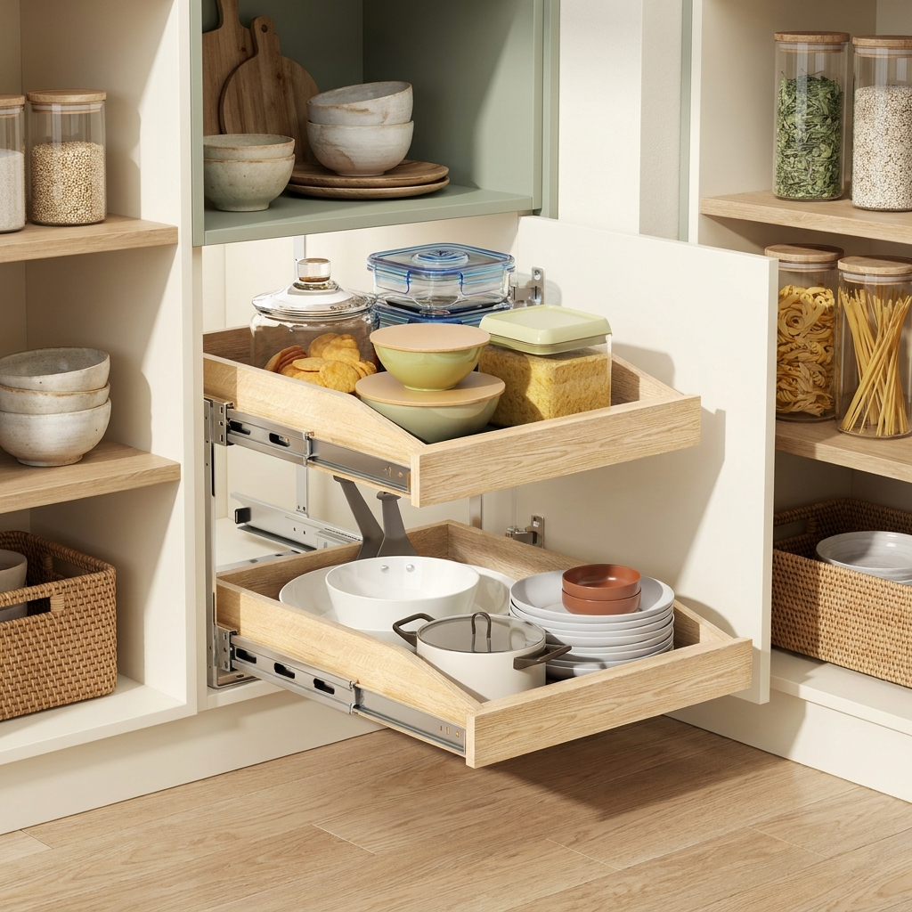 Rangement de cuisine coulissant