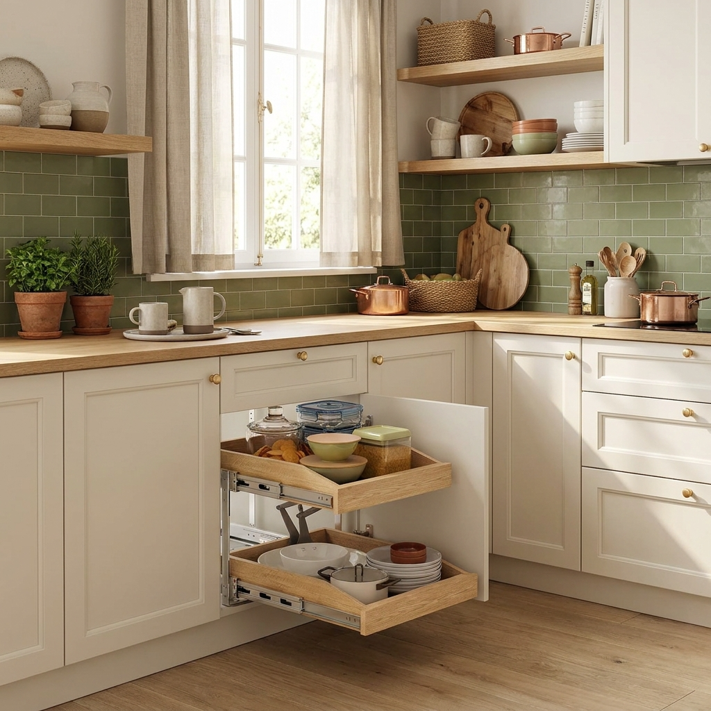 Rangement de cuisine coulissant