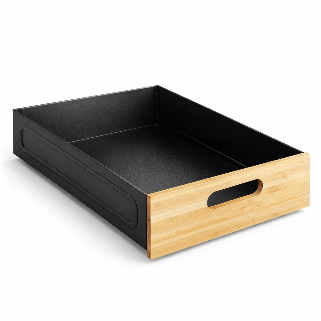 Tiroir coulissant cuisine noir