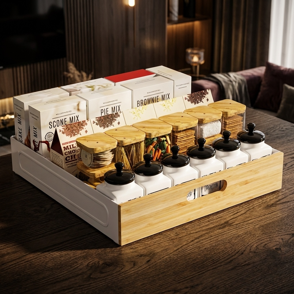 Tiroir coulissant cuisine sur plan