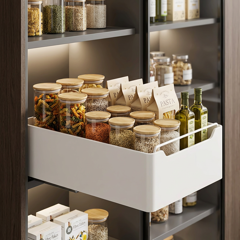 Tiroir cuisine coulissant grand colonne