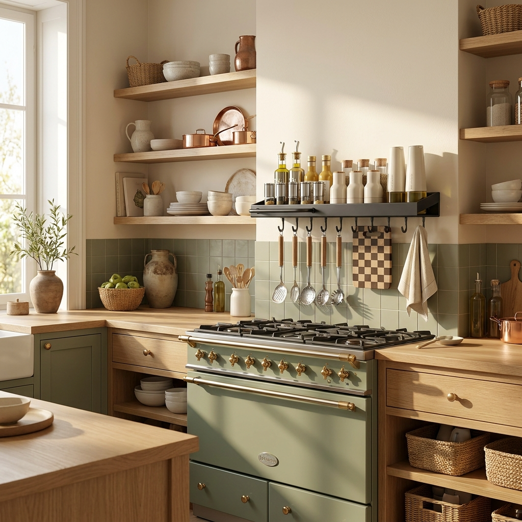 L'art de vivre français dans votre cuisine. Adoptez une organisation harmonieuse et sereine avec notre étagère murale au design exclusif.