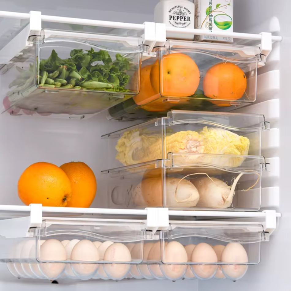 Boîte de rangement frigo empile - Opti Rangement