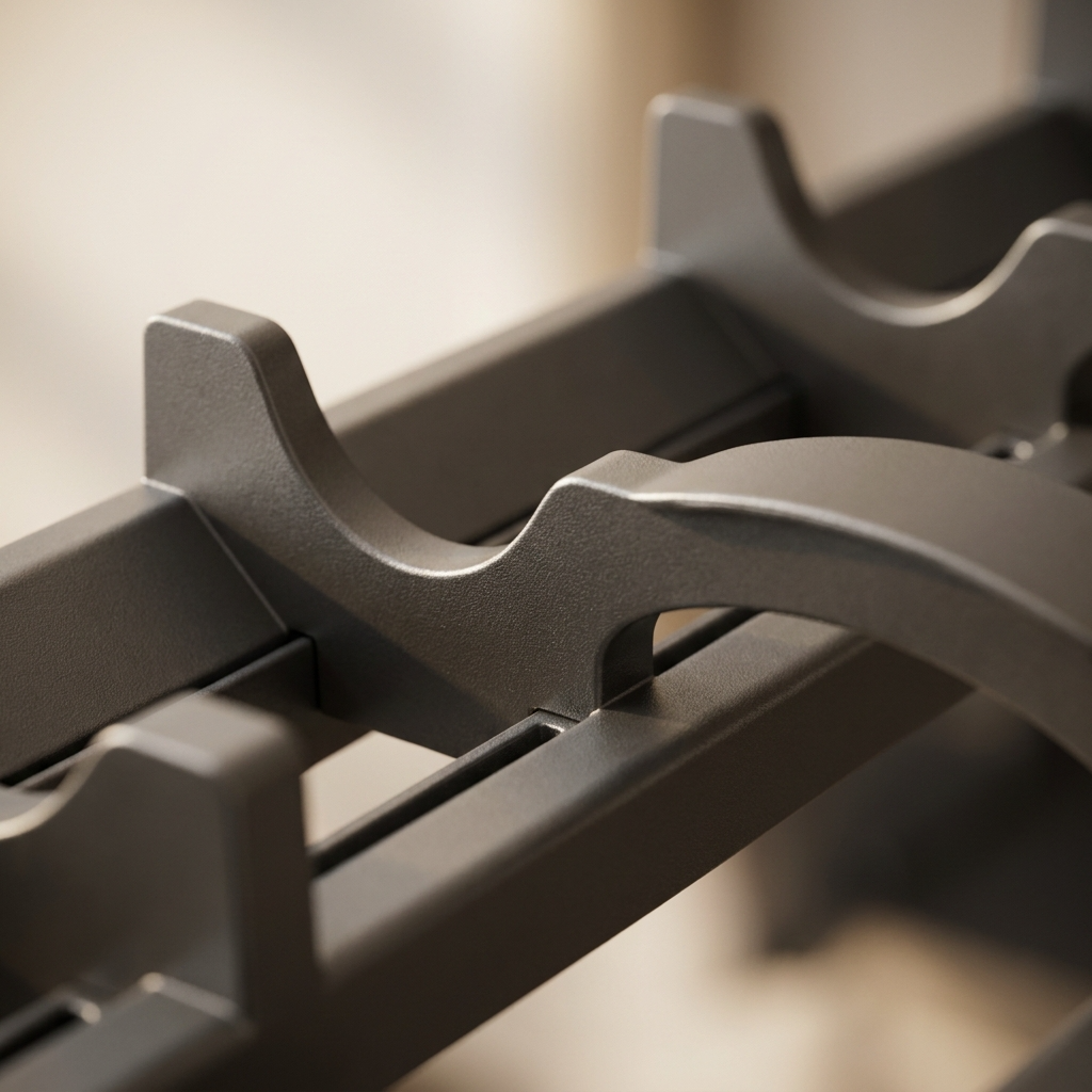 Gros plan sur l'acier mat anthracite premium