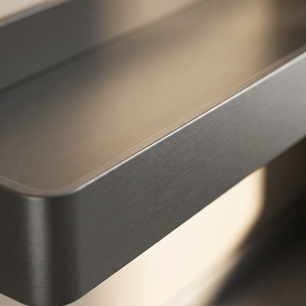 Gros plan sur l'aluminium gris mat premium