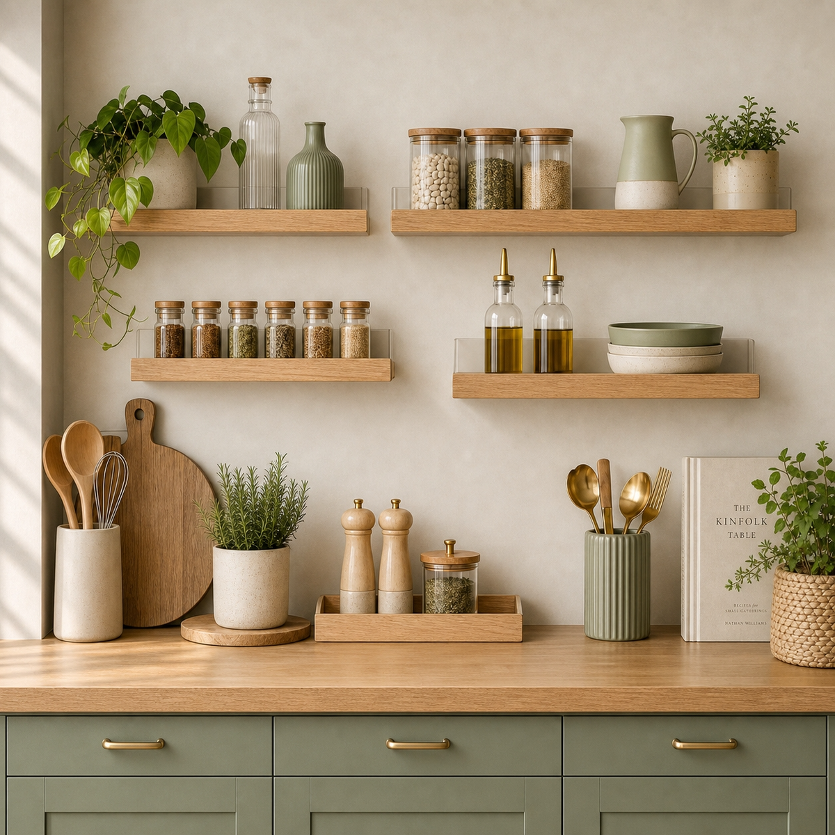 Optimisez votre crédence avec cette étagère murale design. Idéale pour organiser vos épices avec élégance et garder un plan de travail toujours dégagé