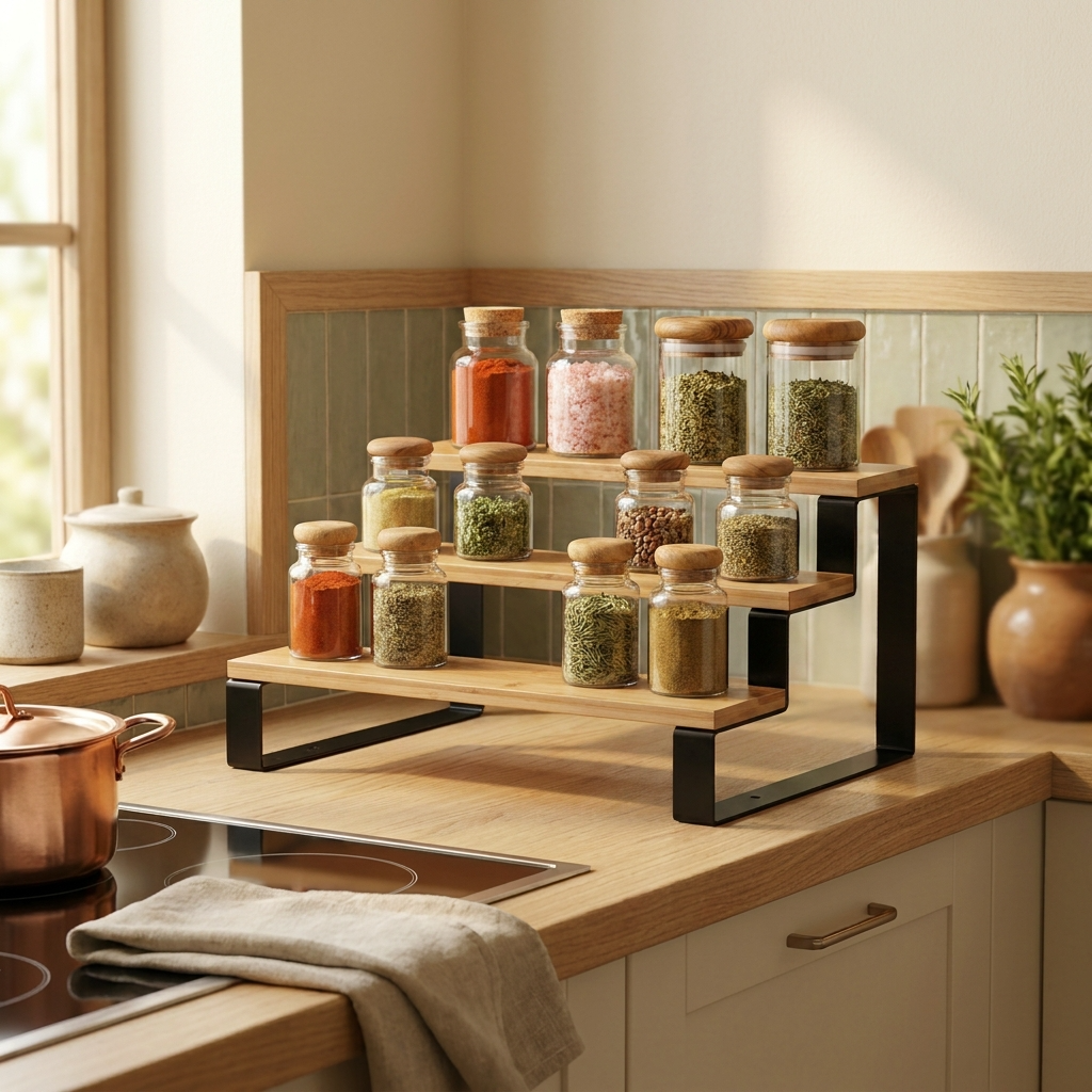 Étagère cuisine bocaux