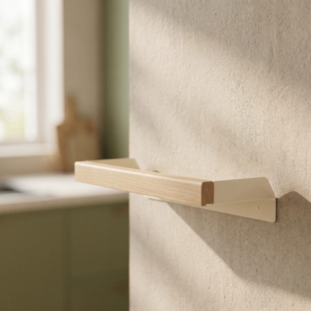 Étagère design posée sur un béton texturé élégant