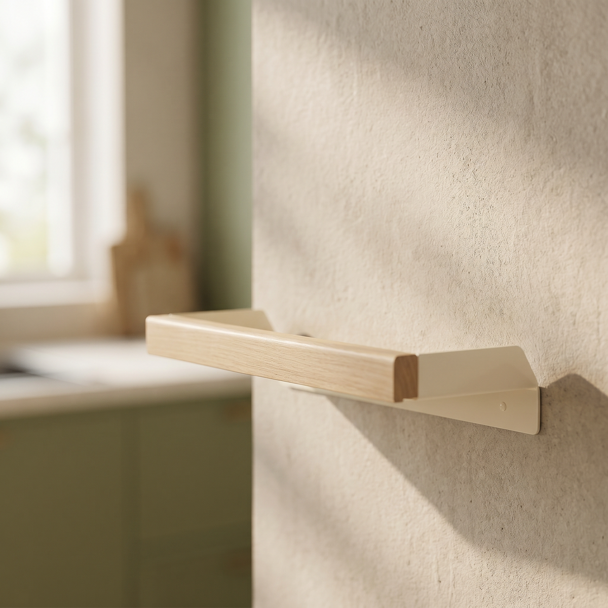 Étagère design posée sur un béton texturé élégant