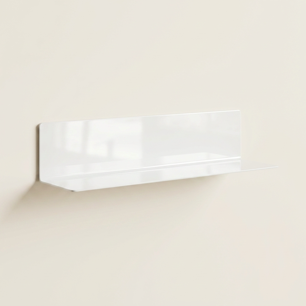 Étagère murale blanche design pour une cuisine lumineuse