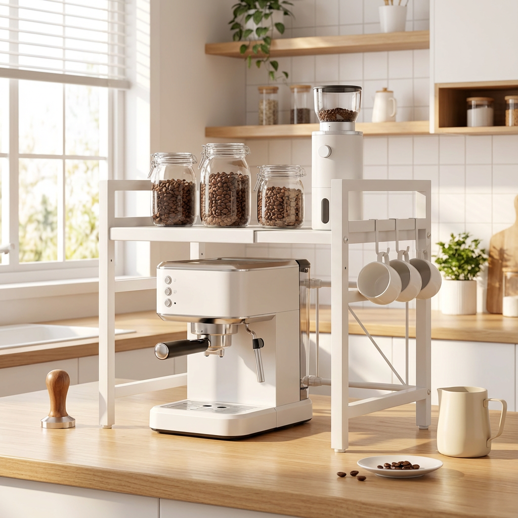 etagere cuisine Micro-Onde blanc