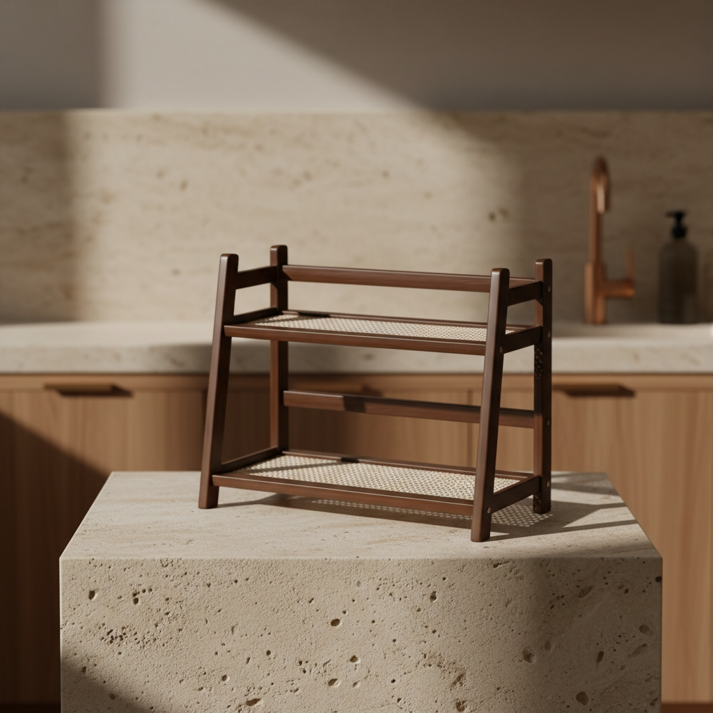 Étagère cuisine en bois grand presentation