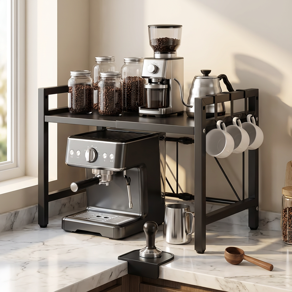 Étagère cuisine machine à café