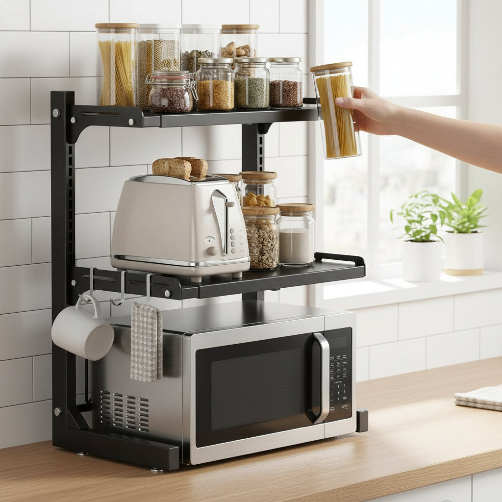 etagere cuisine metallique avec epices