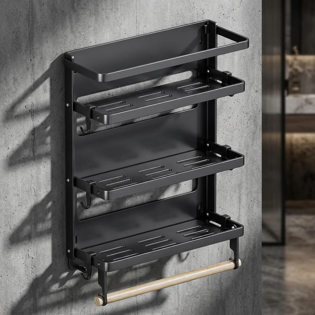 Étagère cuisine style industriel mur beton