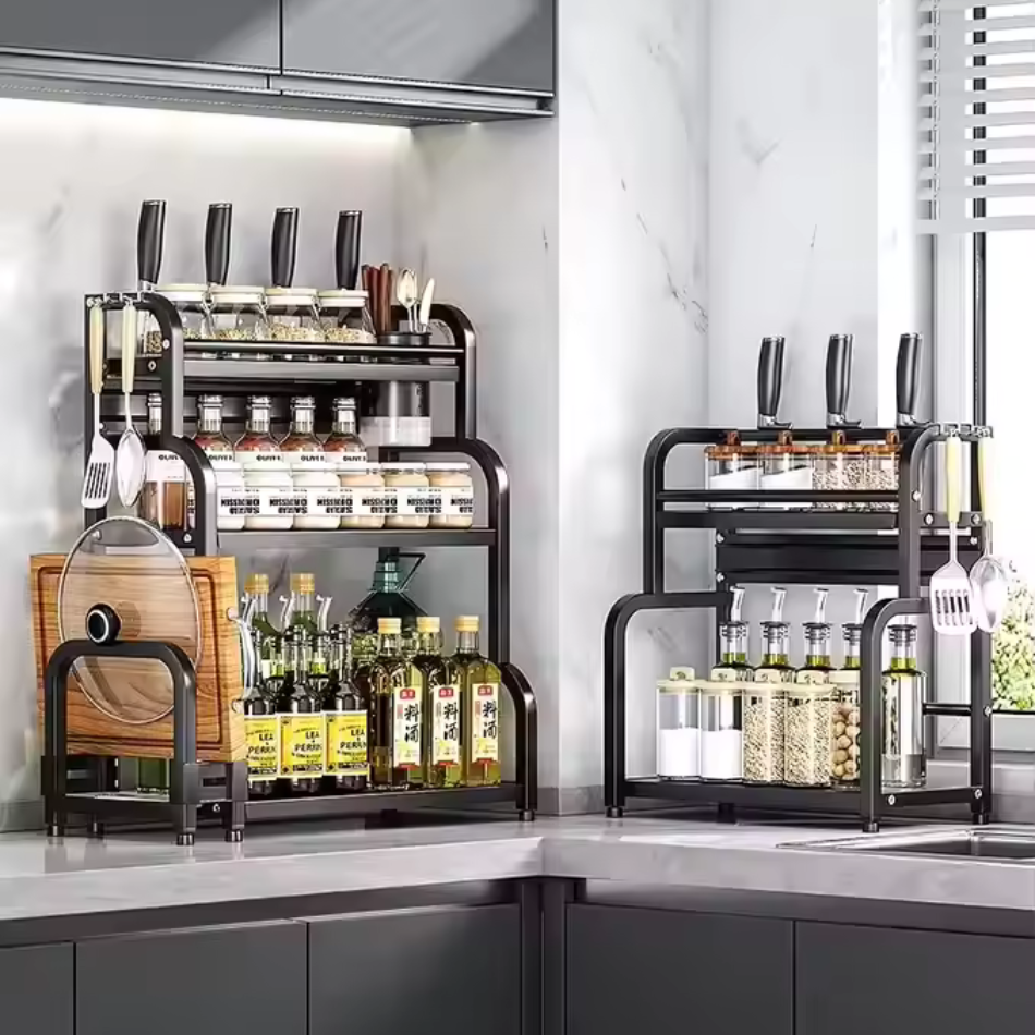 Étagère cuisine sur pied anthracite