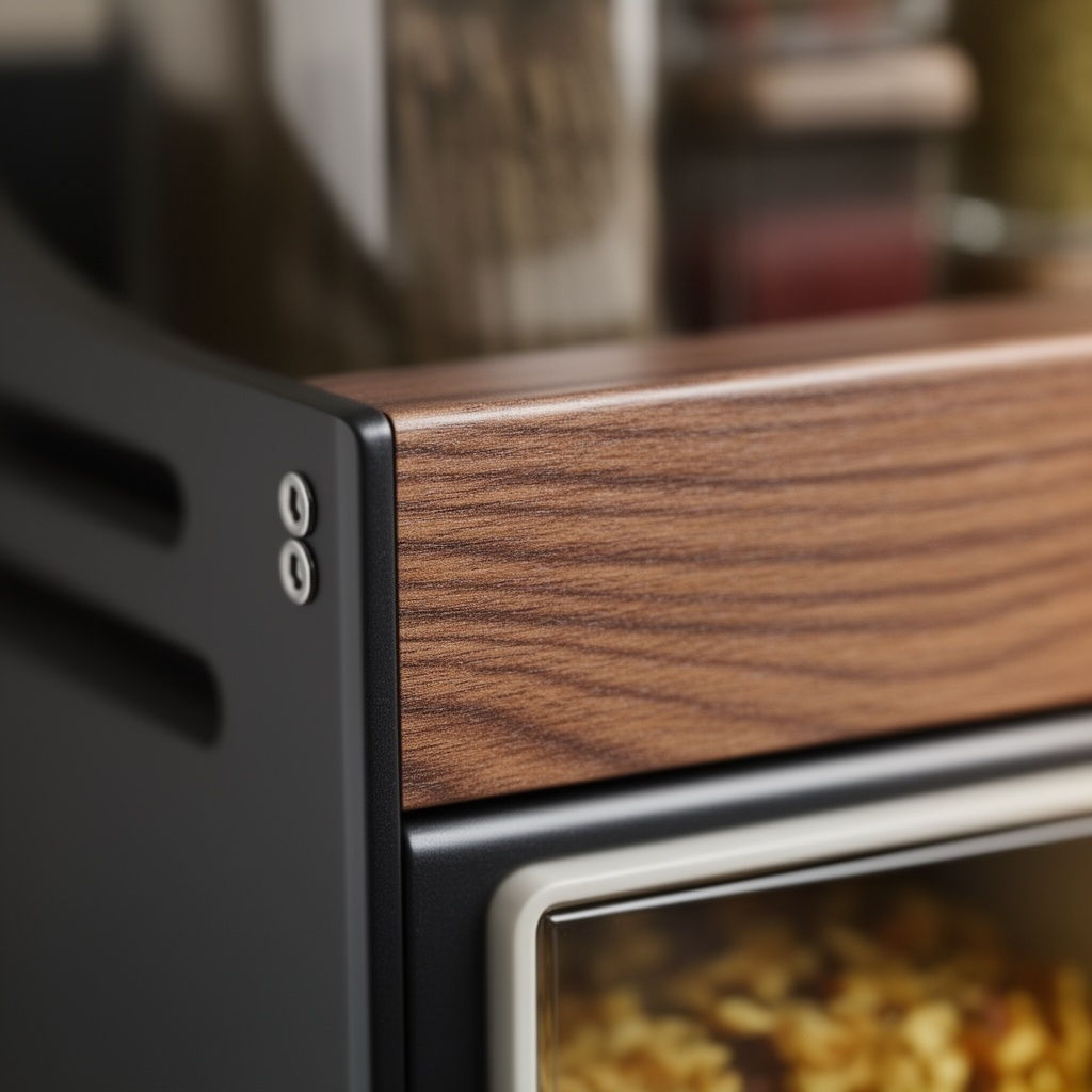 Étagère murale cuisine bois macro