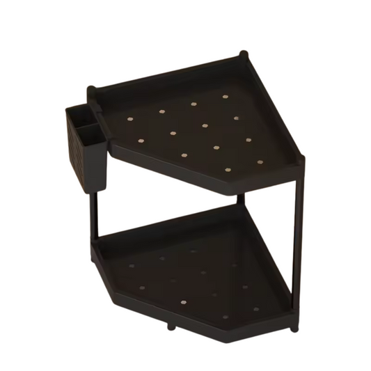 etagere sur pied d'angle sur fond blanc