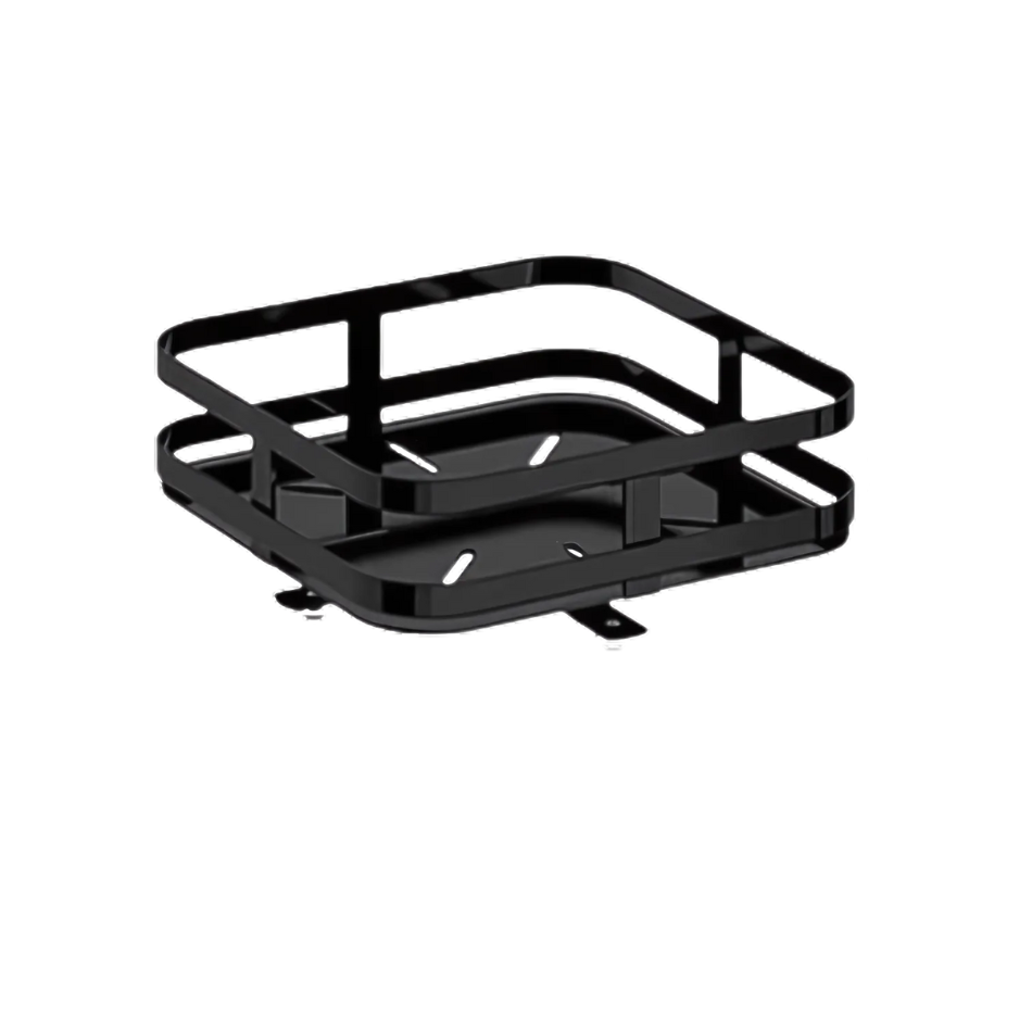 etagere sur pied rotative carré sur fond blanc