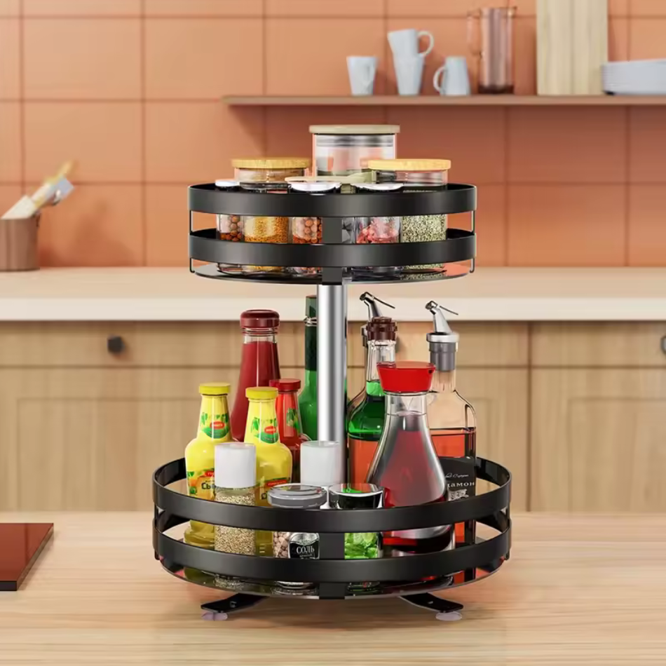 Étagère sur pied rotative
