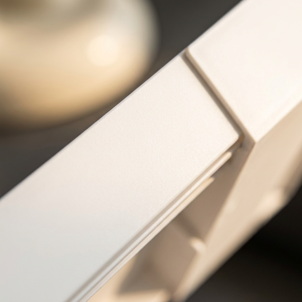 Gros plan sur le plastique blanc mat premium