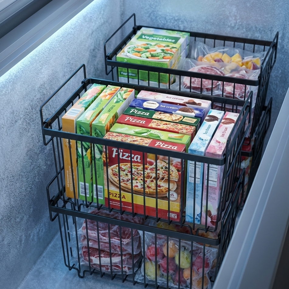 Panier de rangement pour congélateur coffre - Opti Rangement