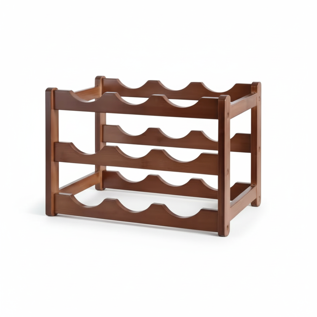 Range bouteille de vin3 tiers 3 étages - Opti Rangement