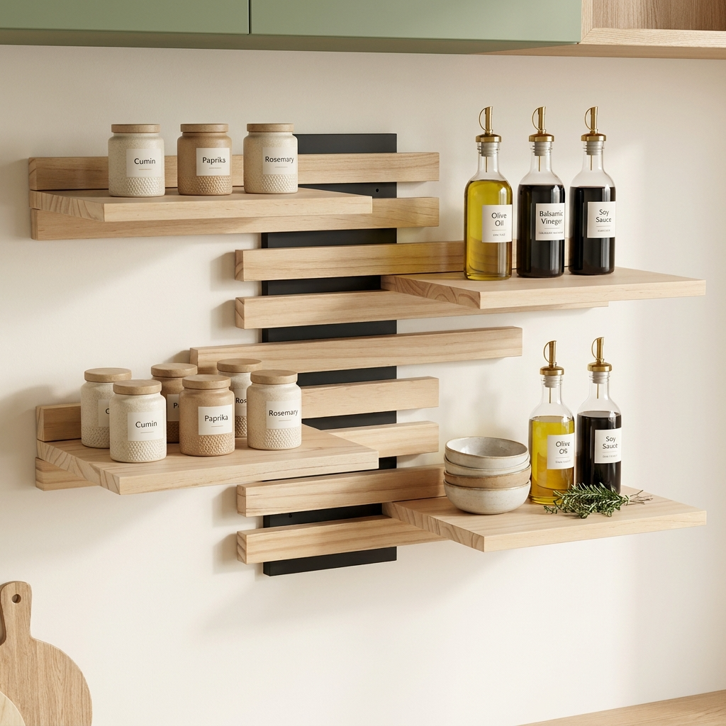 Rangement mural idéal pour vos épices culinaires